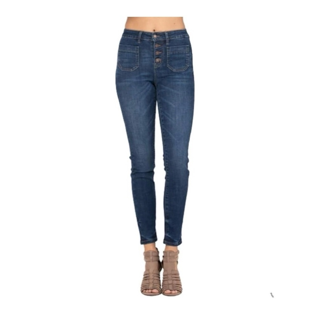Judy blue button fly skinny jeans - Picture 1 of 11